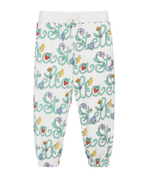 Print cotton joggers