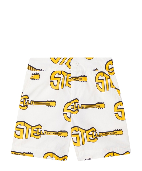 Logo printed cotton shorts
