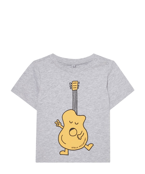 Guitar print T-shirt in cotton