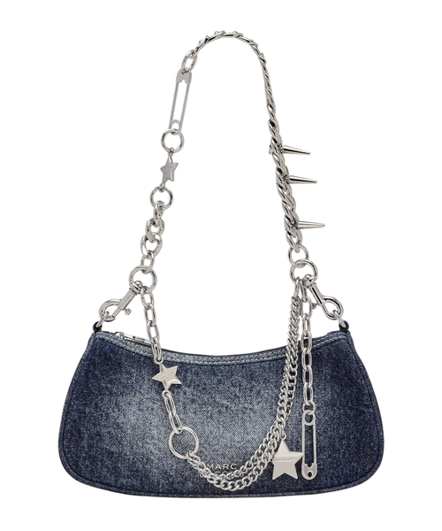 The Faded denim charm çanta