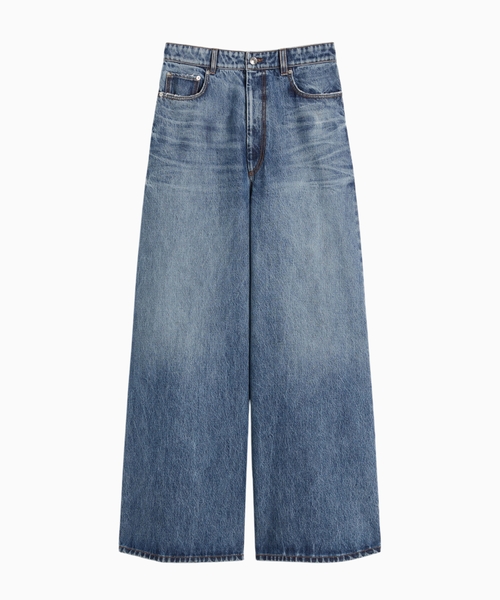 Aşağı bel hissəli oversize denim şalvar