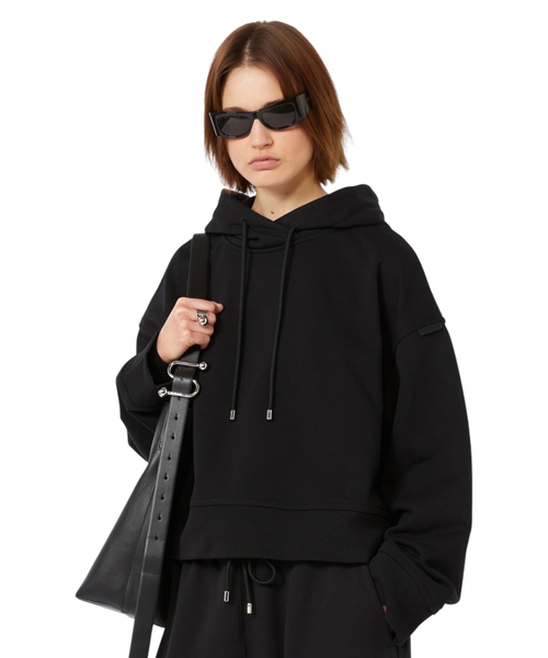 Stretch-cotton hoodie