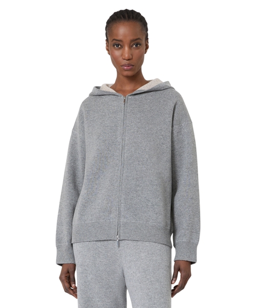 Худи с застежкой на молнии из шерсти и кашемира