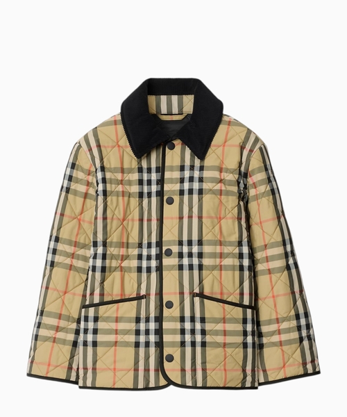 Check quilted jacket