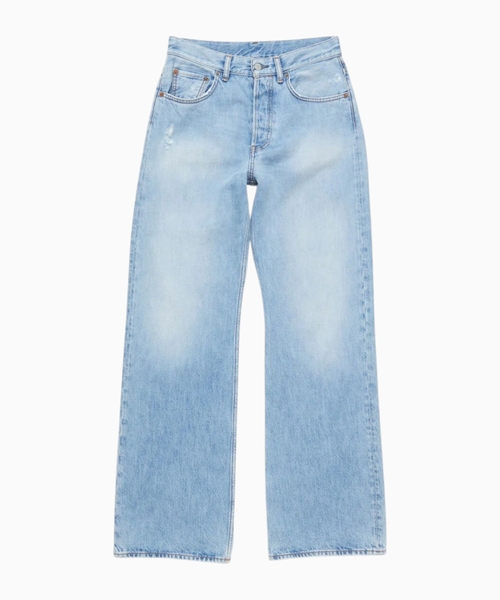 Düz biçimli denim şalvar