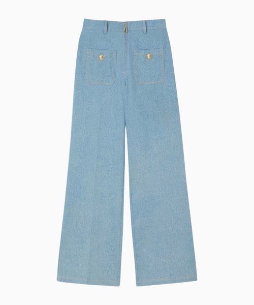Bol biçimli və yüksək belli denim şalvar