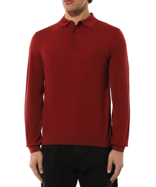 Wool polo shirt
