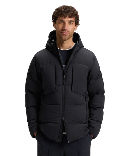 Water-repellent parka jacket with down filling