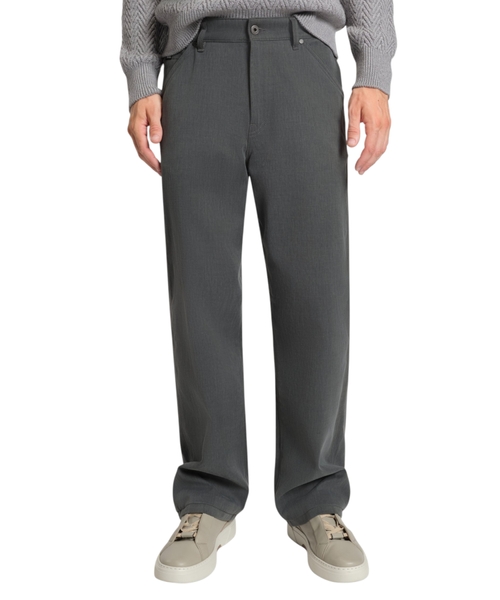 Джинсы из хлопкового денима с меланжевым эффектом