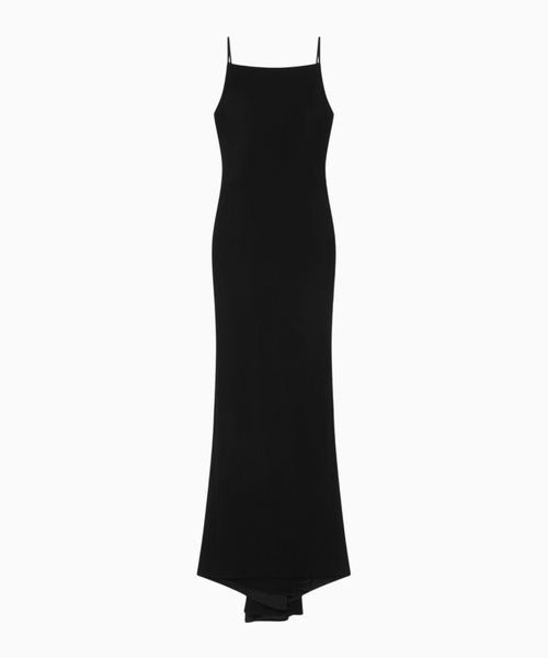 Maxi dress in crepe cady