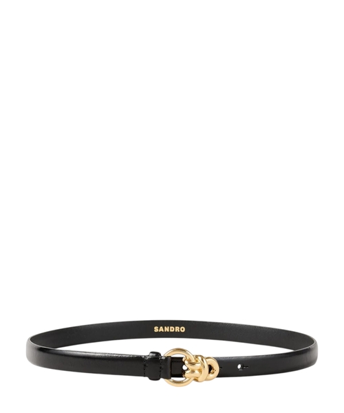 Slim leather belt