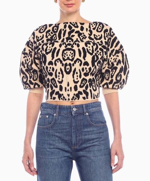 Leopard printli top