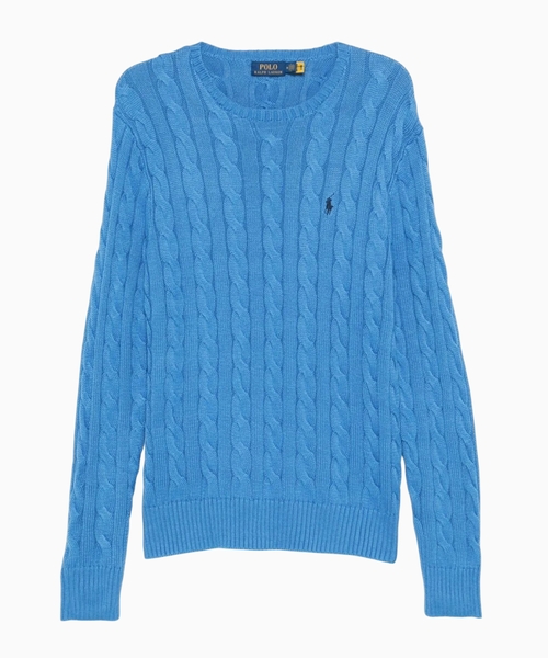 Cable-knit cotton sweater