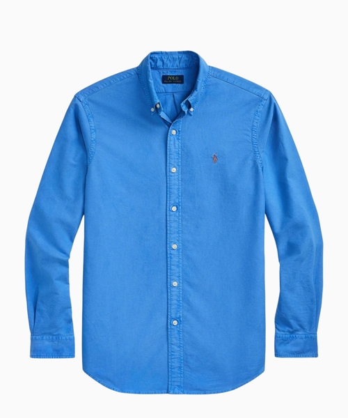 Garment-dyed Oxford shirt