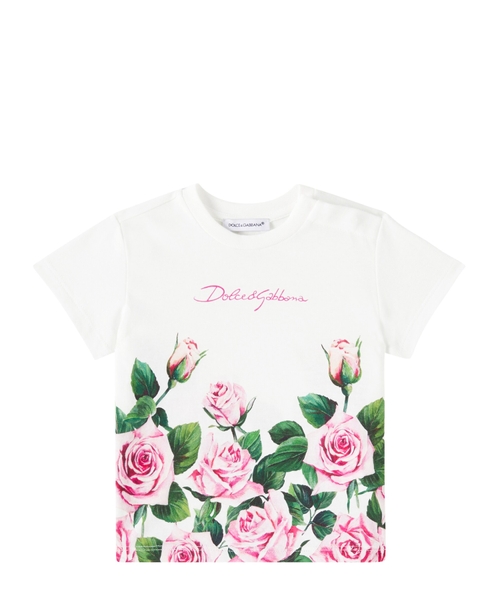 T-shirt with rose print
