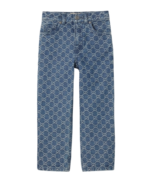 Monogram printed jeans