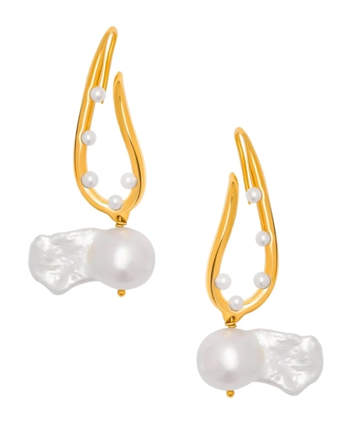 Mini Twist Pearl earrings