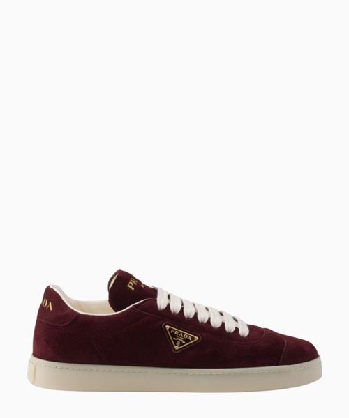 Suede sneakers with logo detail