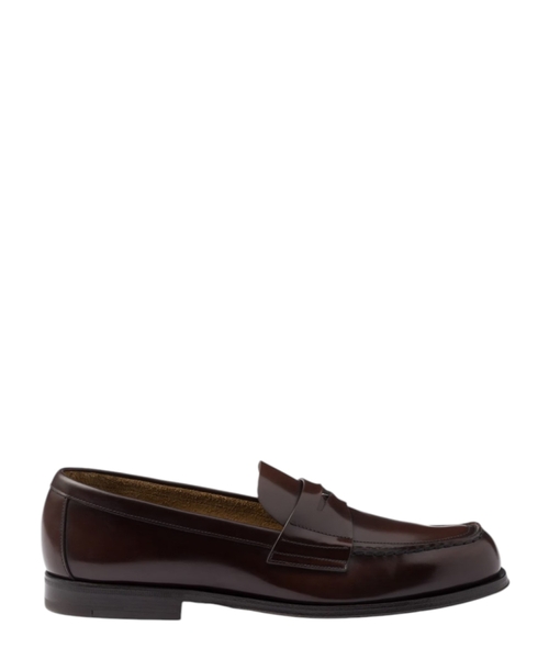 Brushed leather loafers
