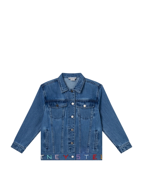Denim jacket with logo
