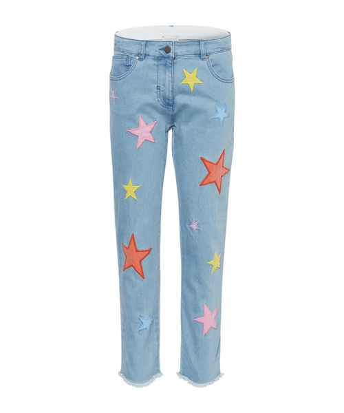 Jeans with colorful star patches