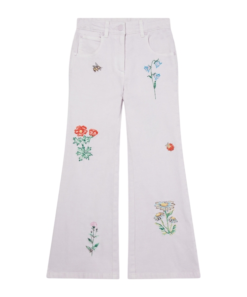 Gül naxışlı denim şalvar