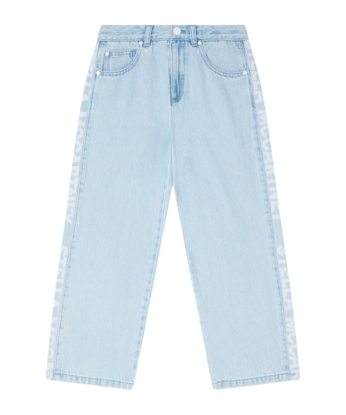 Logo printed denim pants