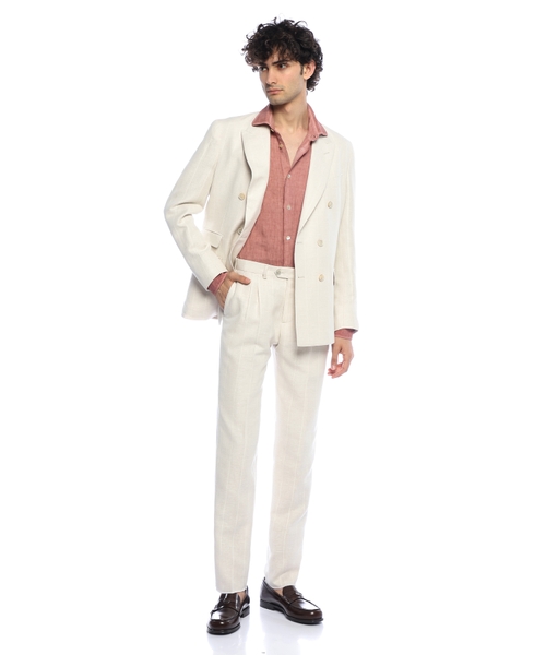 Wool and silk blend suit